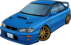 インプレッサWRXの初代モデル「GC8」改造車の買取について